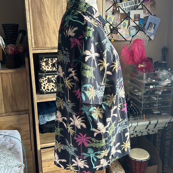 Good Vibes Neon Palm Tree Button Down Shirt - XL - Picture 2 of 5